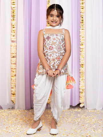 Embroidered Dhoti Kurta SetDhoti KurtiFREE SPARROW