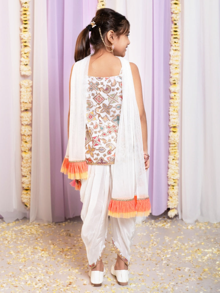 Embroidered Dhoti Kurta SetDhoti KurtiFREE SPARROW