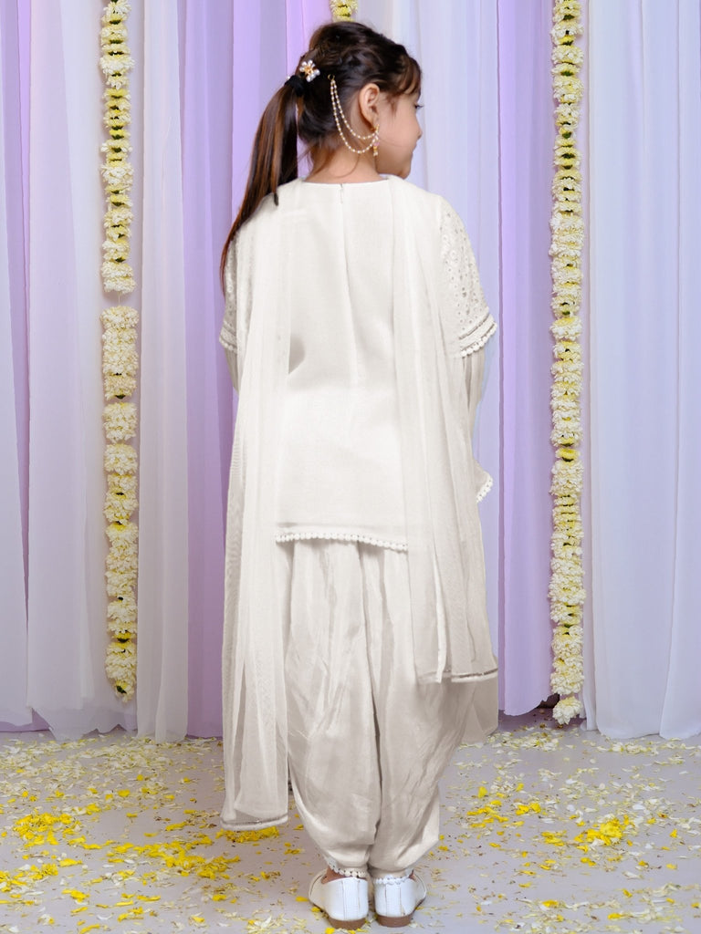 Embroidered Georgette Kurti Dhoti SetDhoti KurtiFREE SPARROW
