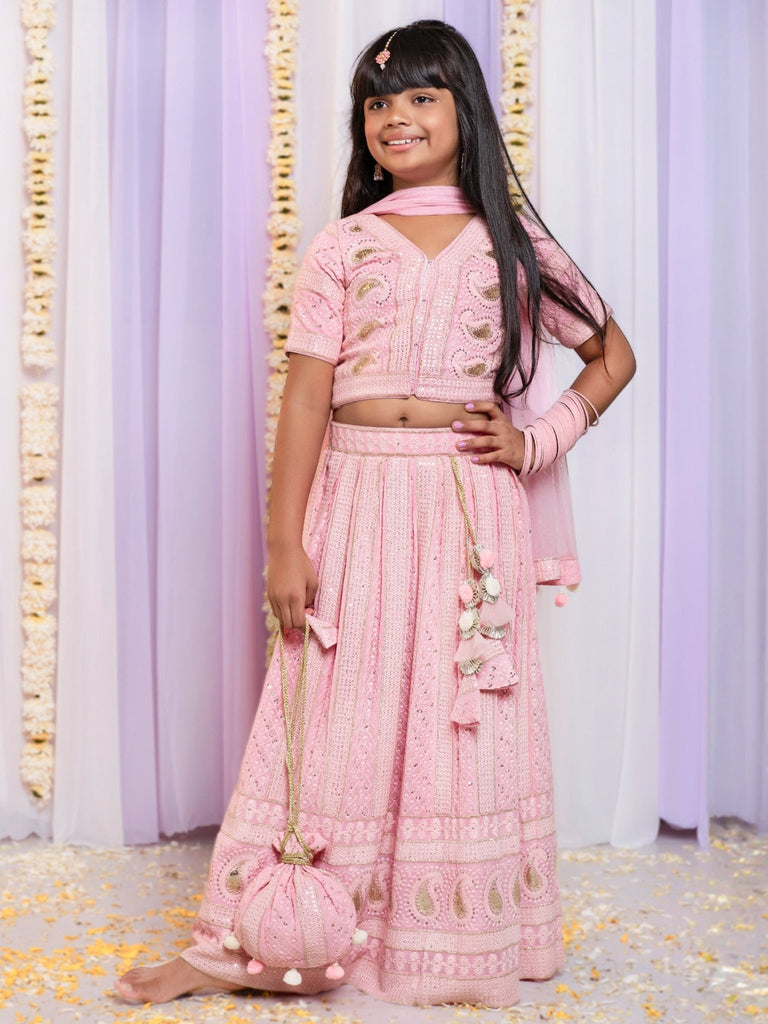 Embroidered Georgette Lehenga SetLEHENGAFREE SPARROW