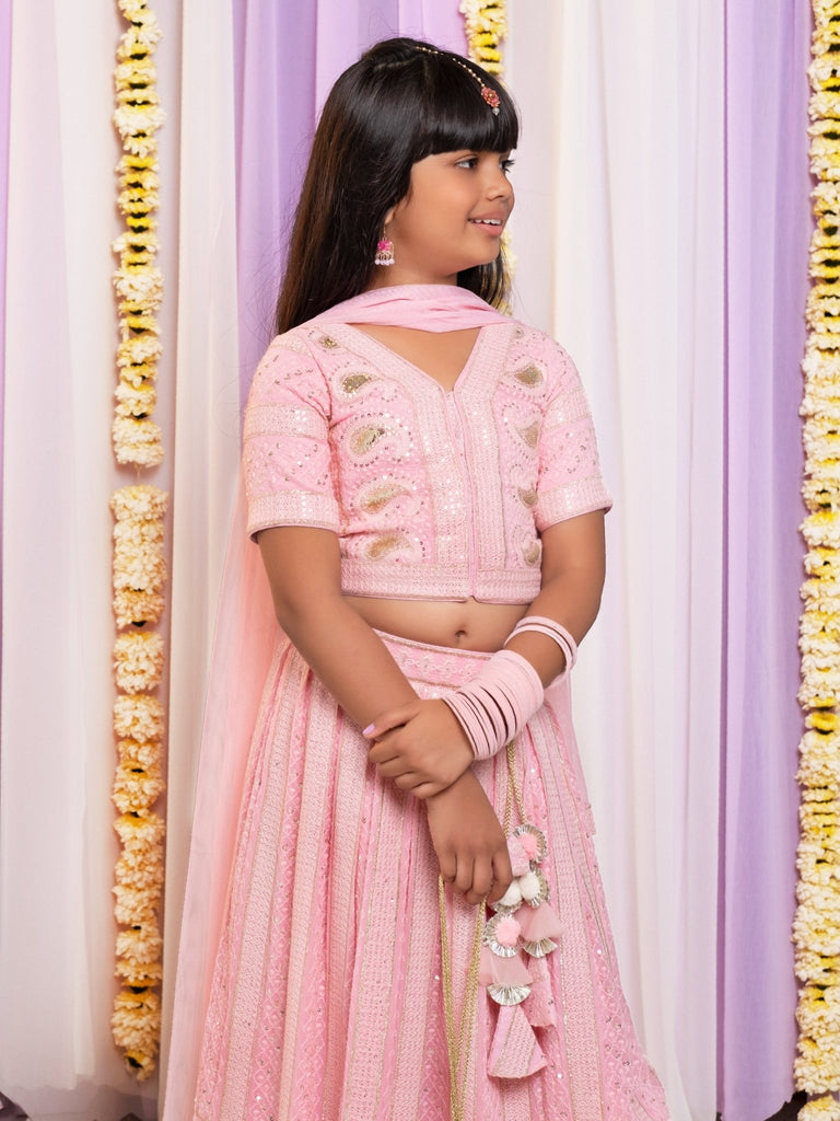Embroidered Georgette Lehenga SetLEHENGAFREE SPARROW