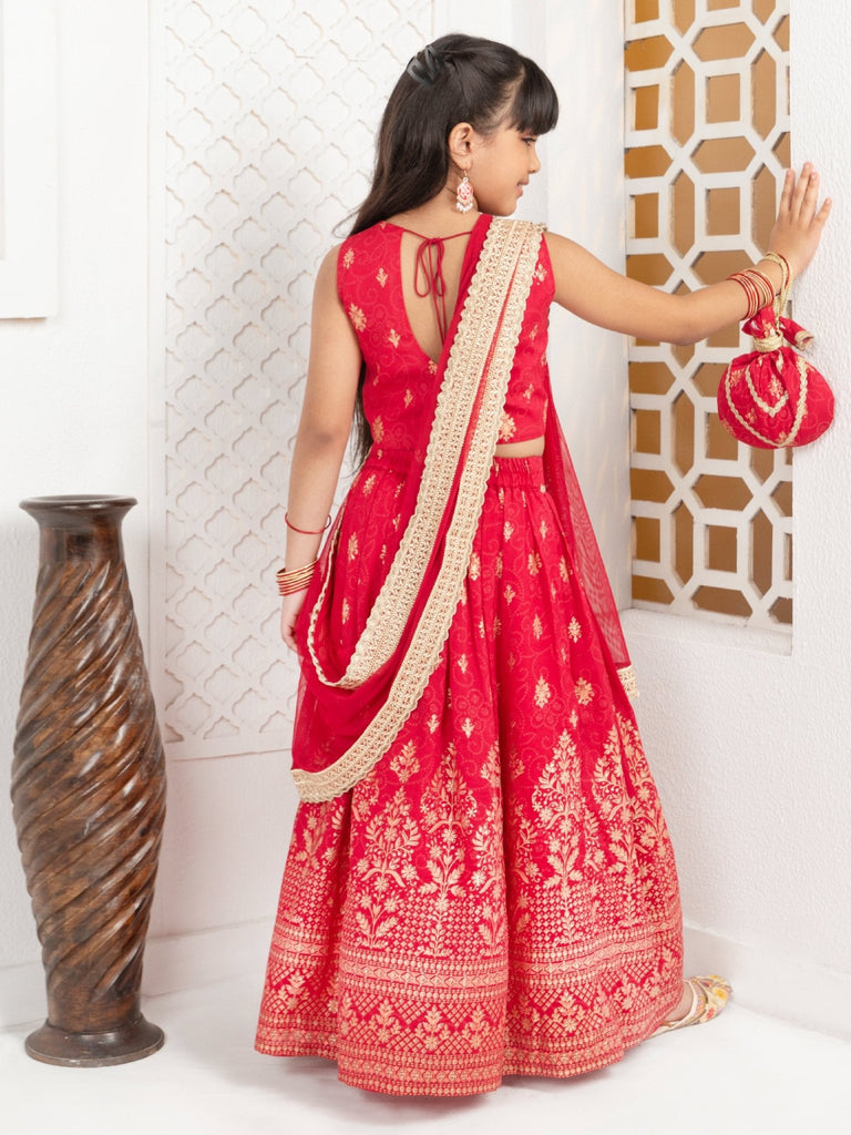 Floral Foil Print Lehenga SetLEHENGAFREE SPARROW