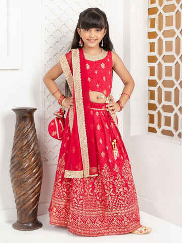 Floral Foil Print Lehenga SetLEHENGAFREE SPARROW