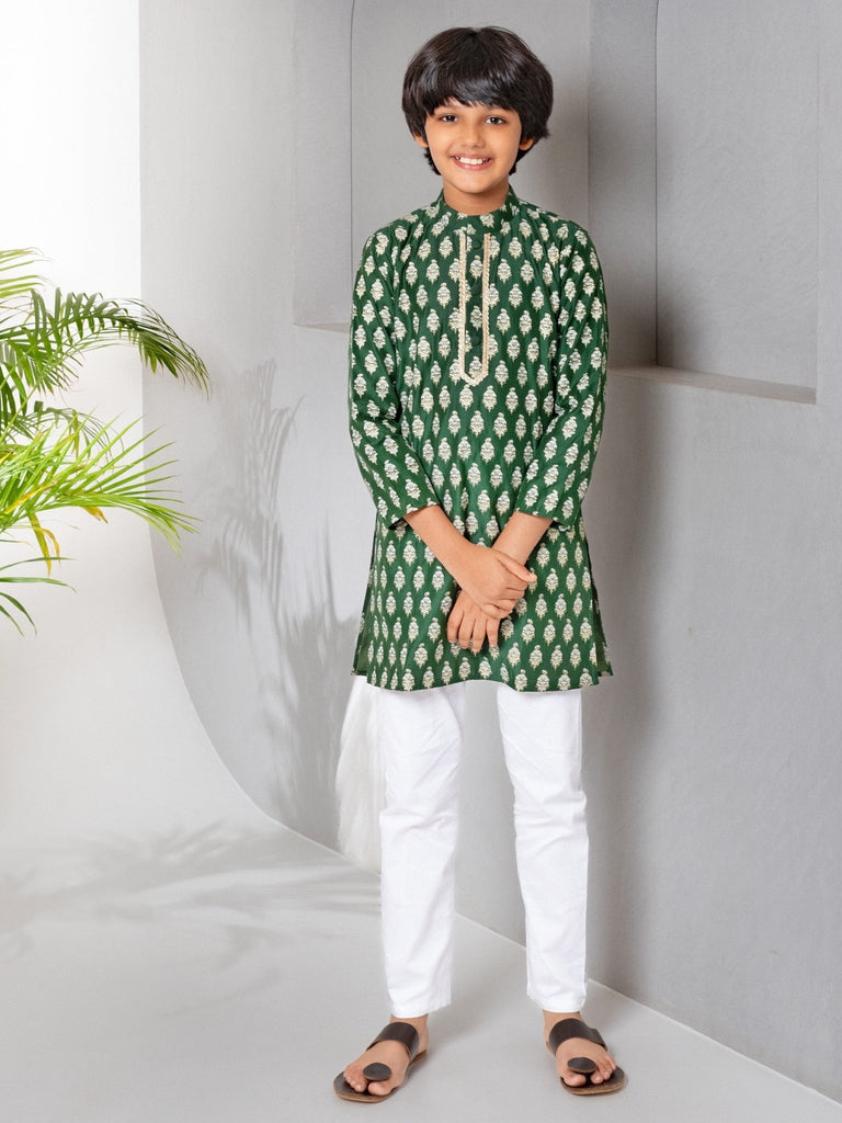 Forest Green Kurta SetKURTA SETFREE SPARROW