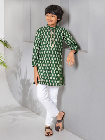 Forest Green Kurta SetKURTA SETFREE SPARROW