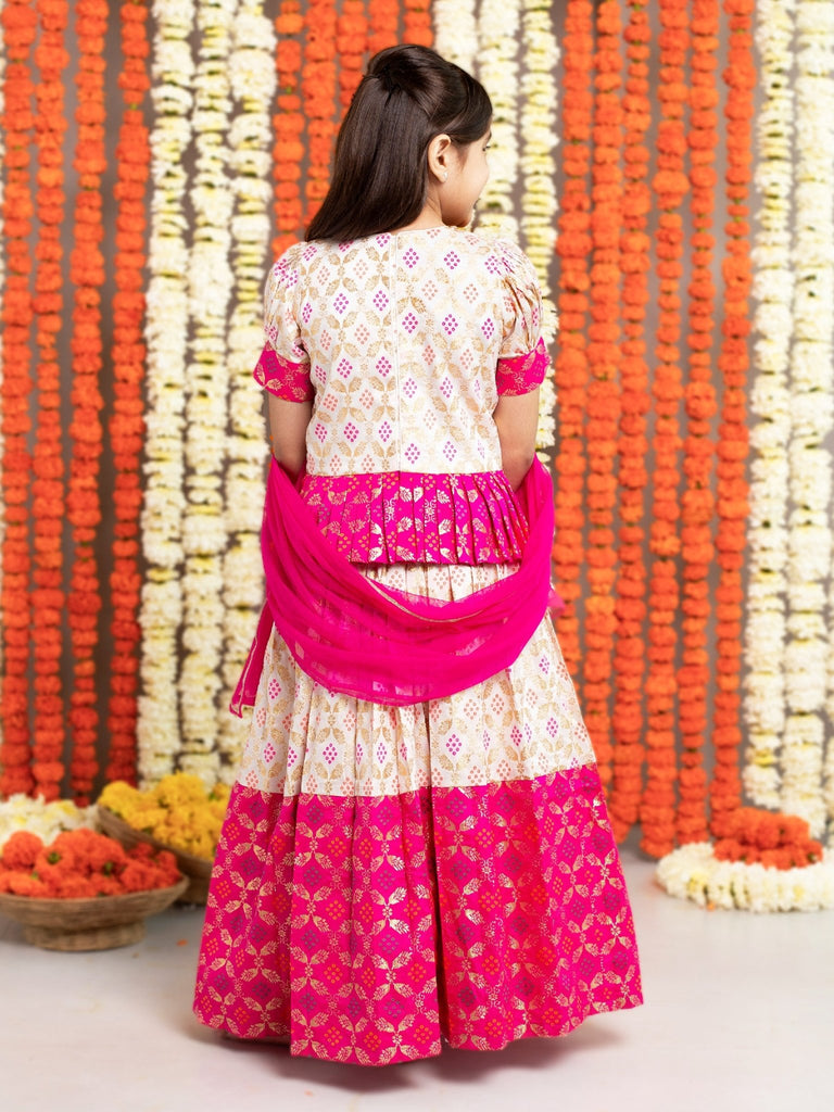 Pattu Style Jacquard Silk Lehenga SetLEHENGAFREE SPARROW