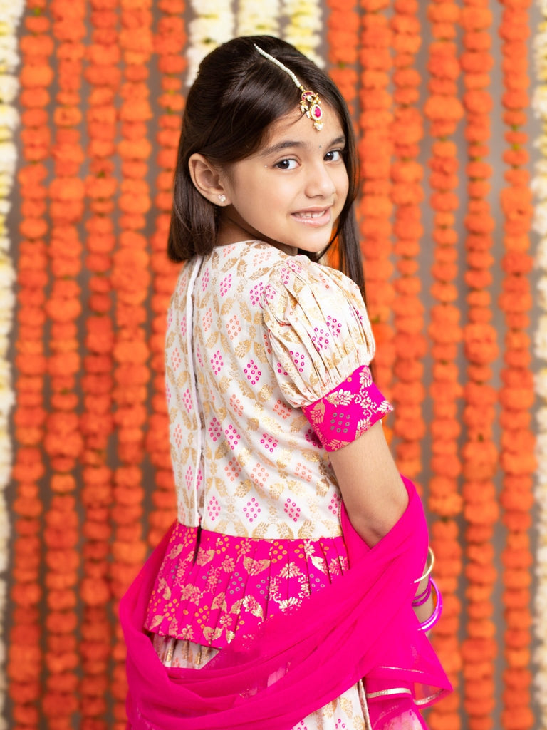 Pattu Style Jacquard Silk Lehenga SetLEHENGAFREE SPARROW