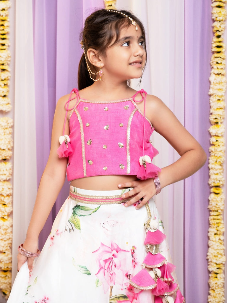 Pink Organza Lehenga SetLEHENGAFREE SPARROW