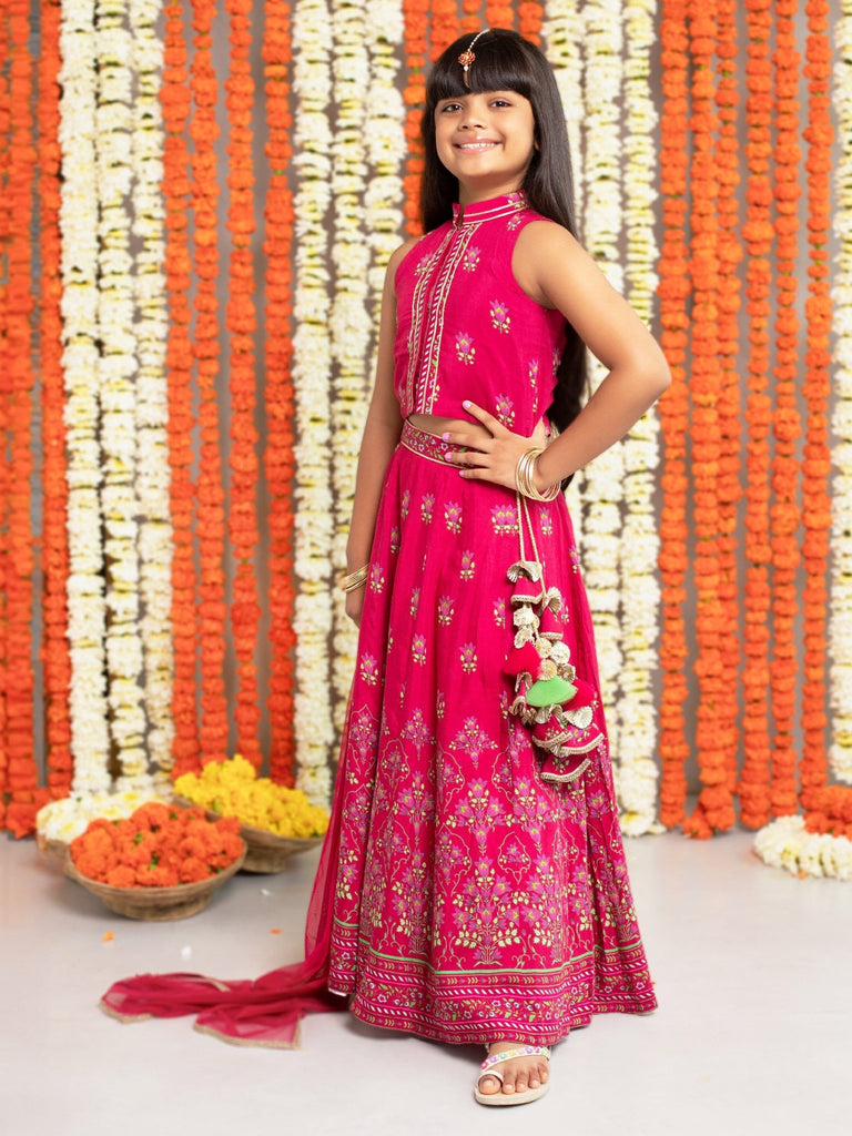 Pinted Maroon Lehenga SetLEHENGAFREE SPARROW