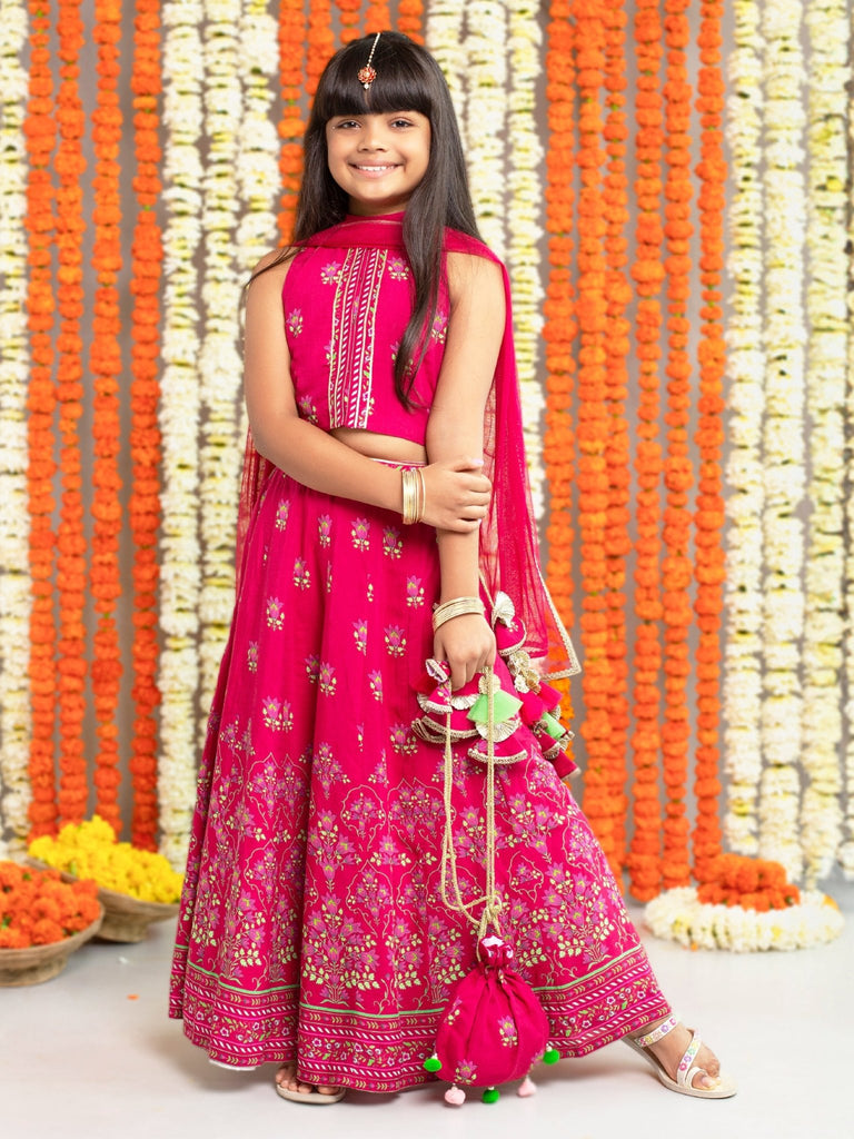 Pinted Maroon Lehenga SetLEHENGAFREE SPARROW