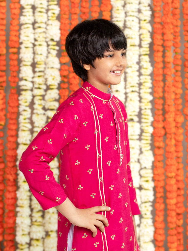 Printed Maroon Kurta Pyjama SetKURTA SETFREE SPARROW