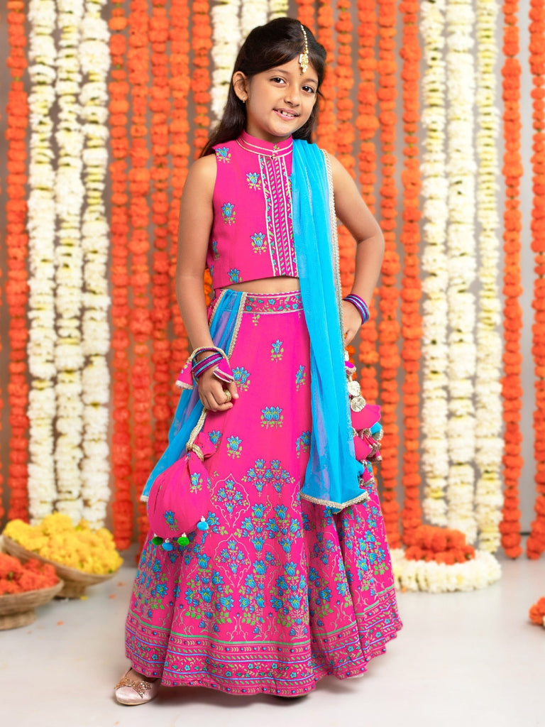 Printed Pink Lehenga SetLEHENGAFREE SPARROW