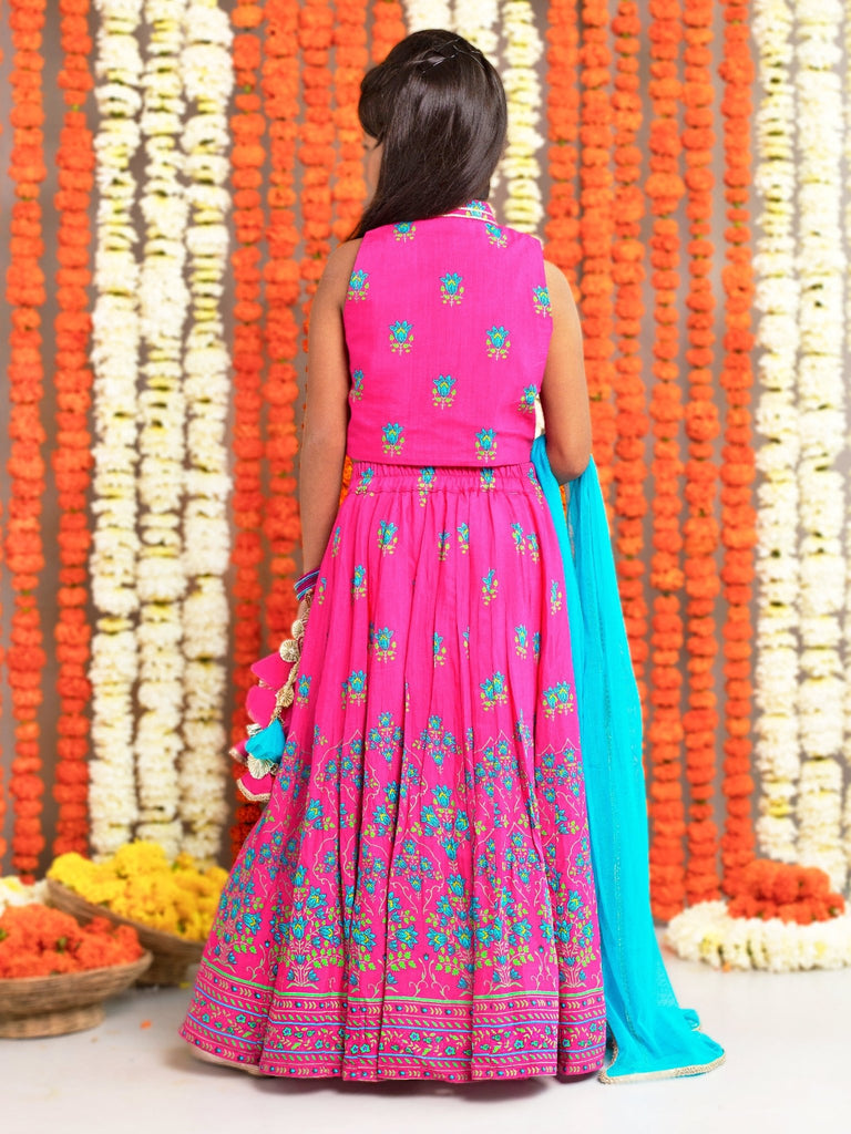 Printed Pink Lehenga SetLEHENGAFREE SPARROW