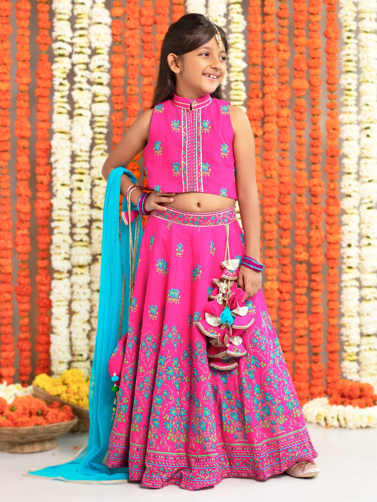 Printed Pink Lehenga SetLEHENGAFREE SPARROW