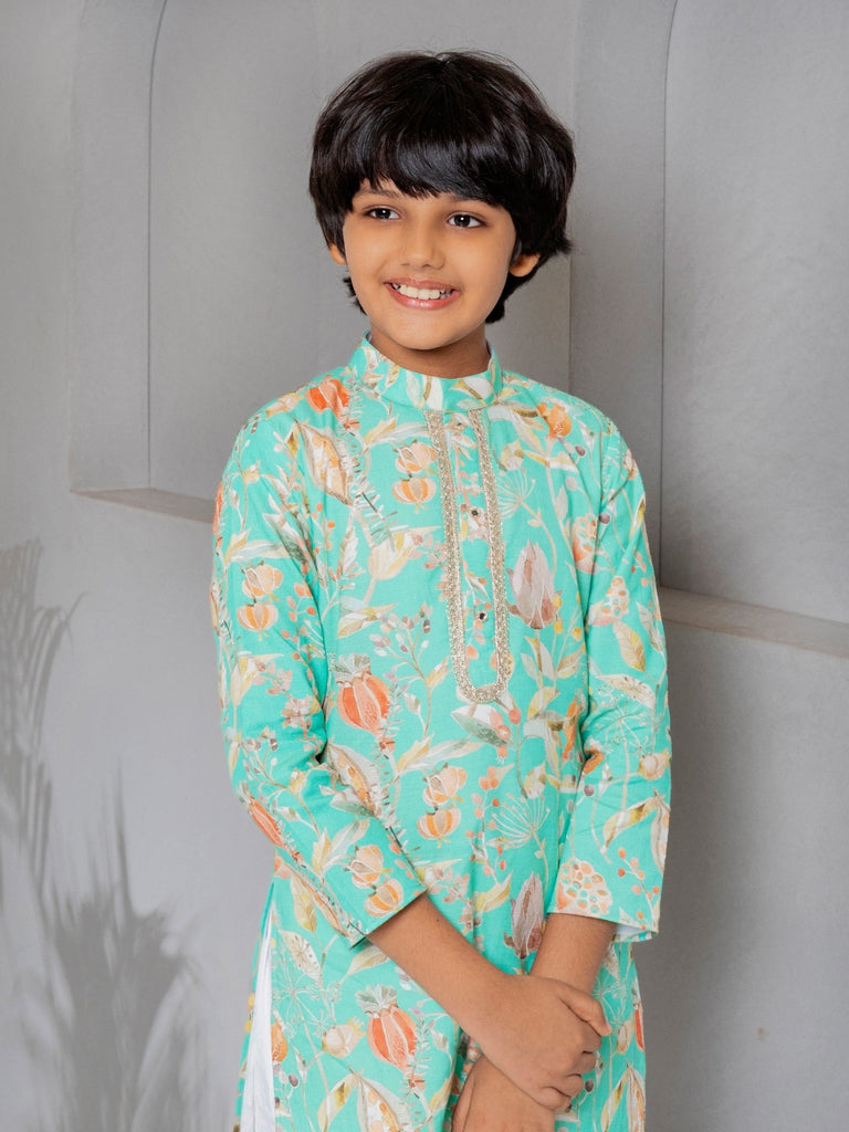 Sea Green Kurta PyjamaKURTA SETFREE SPARROW