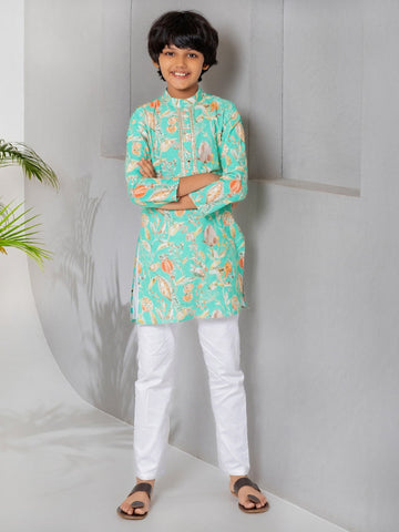 Sea Green Kurta PyjamaKURTA SETFREE SPARROW