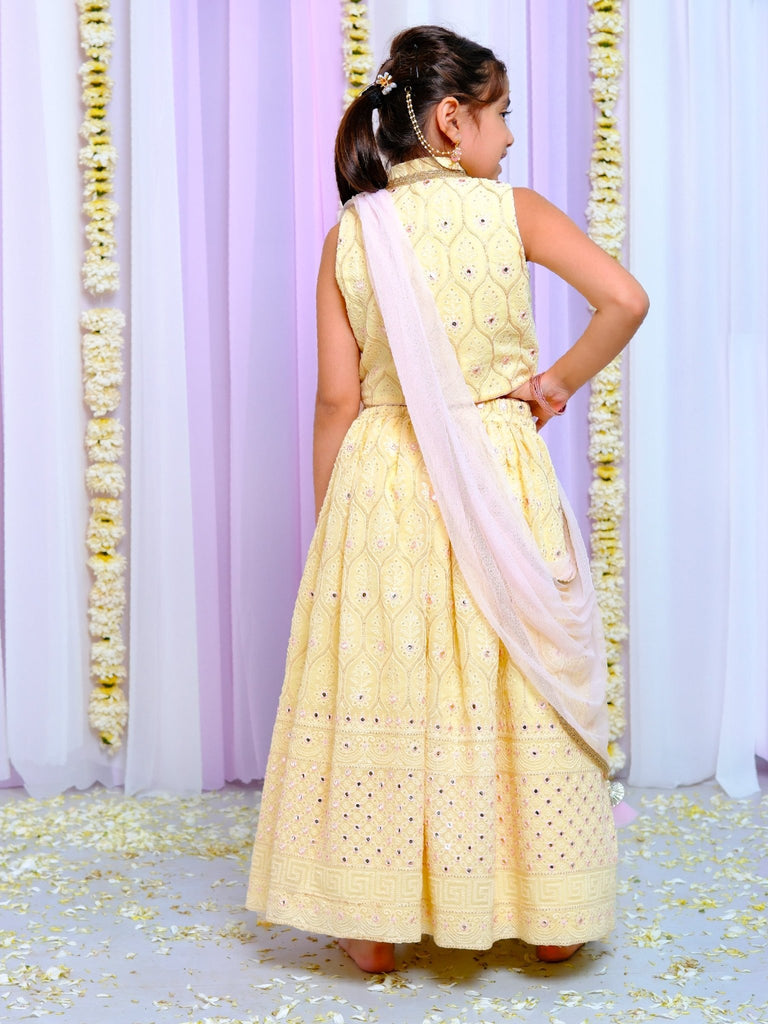 Thread Embroidered Hawaiian Tassel Lehenga SetLEHENGAFREE SPARROW
