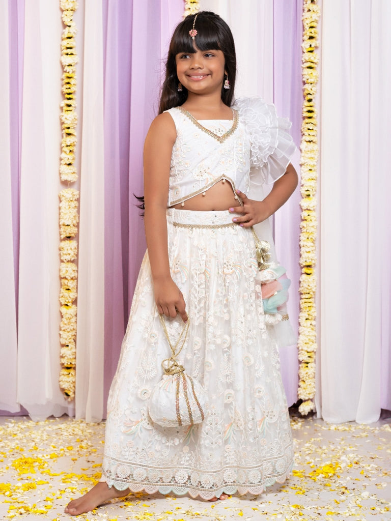 Unicorn Thread Embroidered Lehenga SetLEHENGAFREE SPARROW