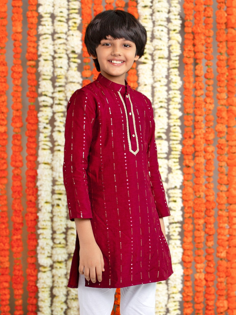 Wine Kurta Pyjama SetKURTA SETFREE SPARROW