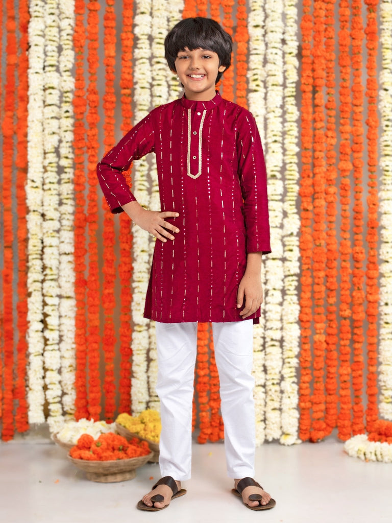 Wine Kurta Pyjama SetKURTA SETFREE SPARROW