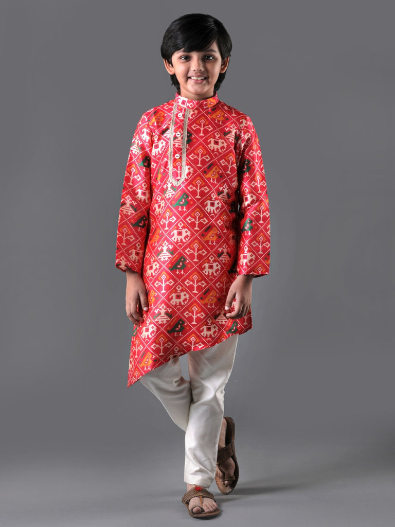 Asymmetric Patola Kurta SetKURTA SETFREE SPARROW