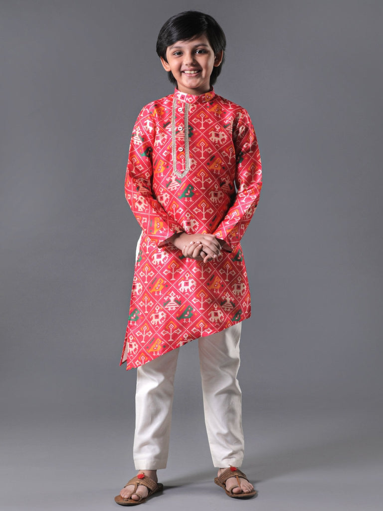 Asymmetric Patola Kurta SetKURTA SETFREE SPARROW