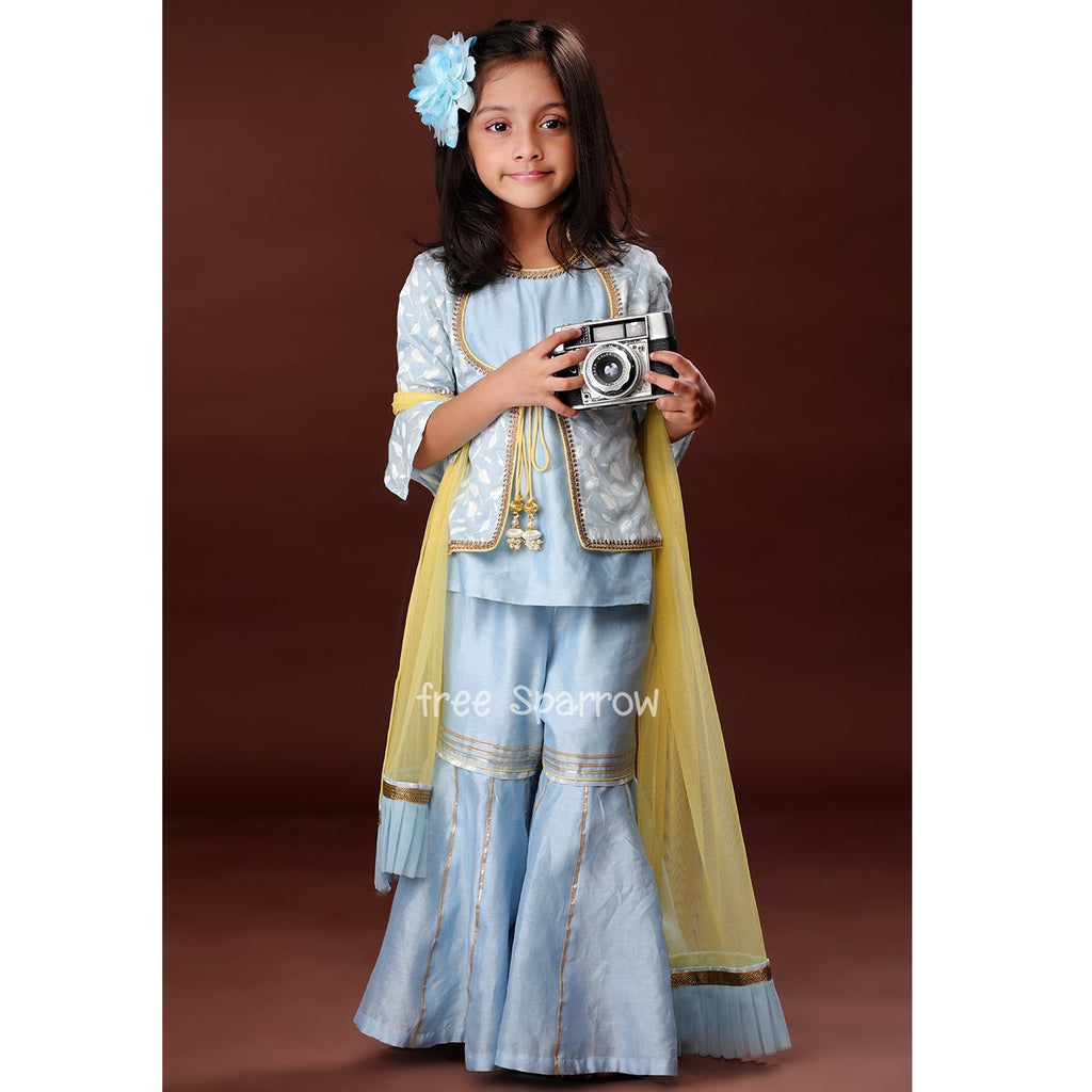 Belle Blue Sharara SetSharara setFREE SPARROW