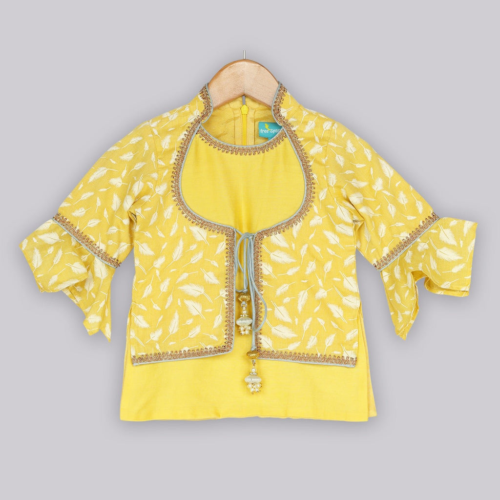 Belle Yellow Sharara SetSharara setFREE SPARROW
