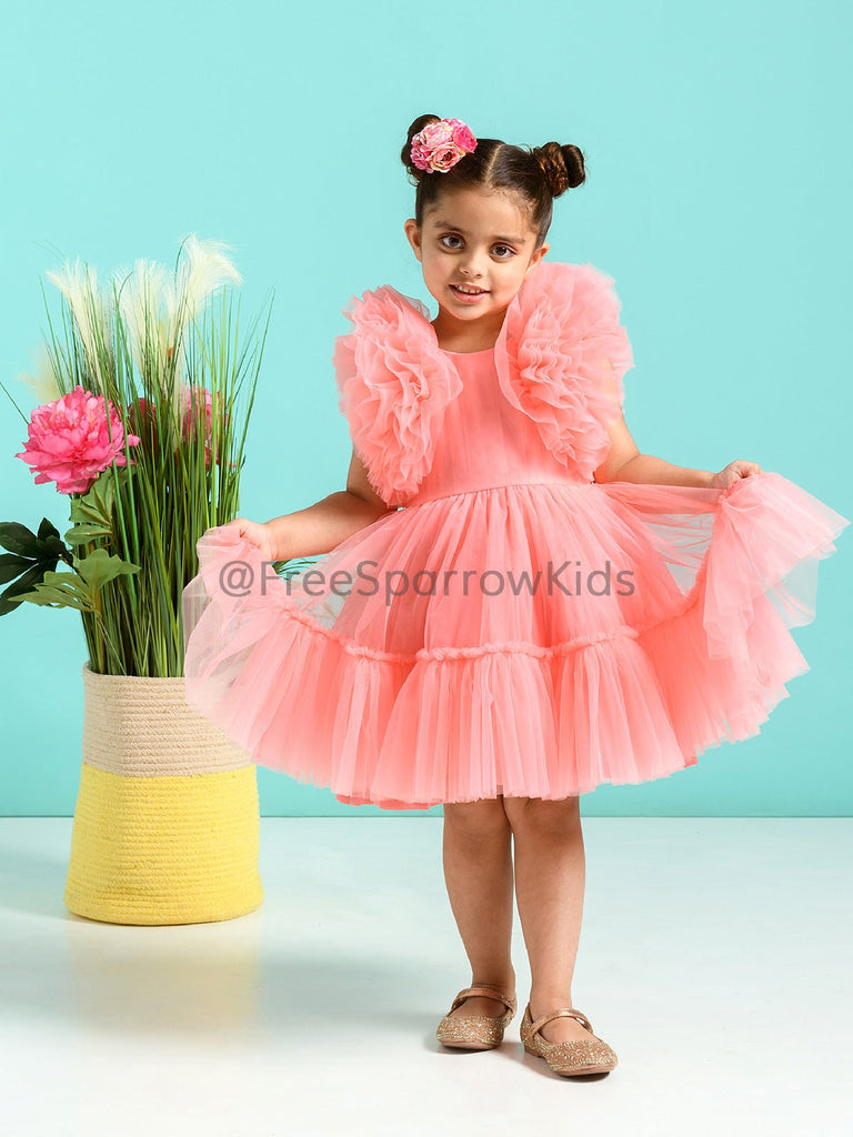 Carnation Dress With Hair ClipDressFREE SPARROW