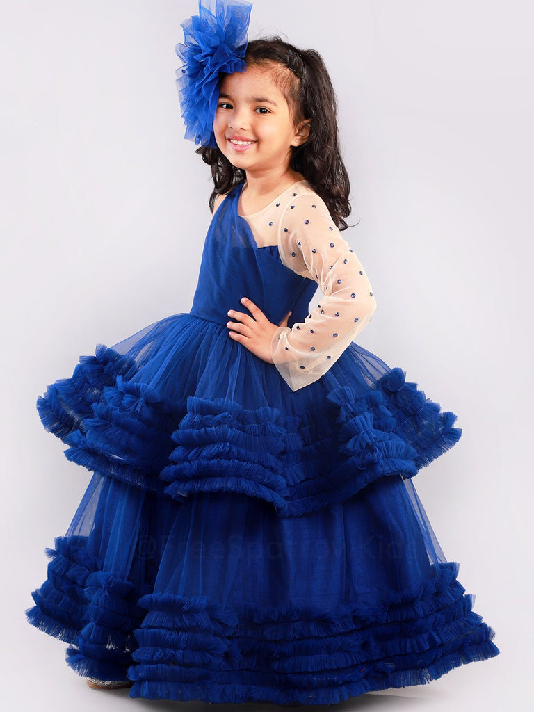 Crushed Mulberry Gown With Hair ClipGOWNFREE SPARROW