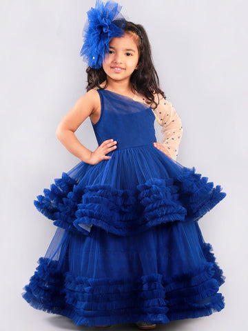 Crushed Mulberry Gown With Hair ClipGOWNFREE SPARROW