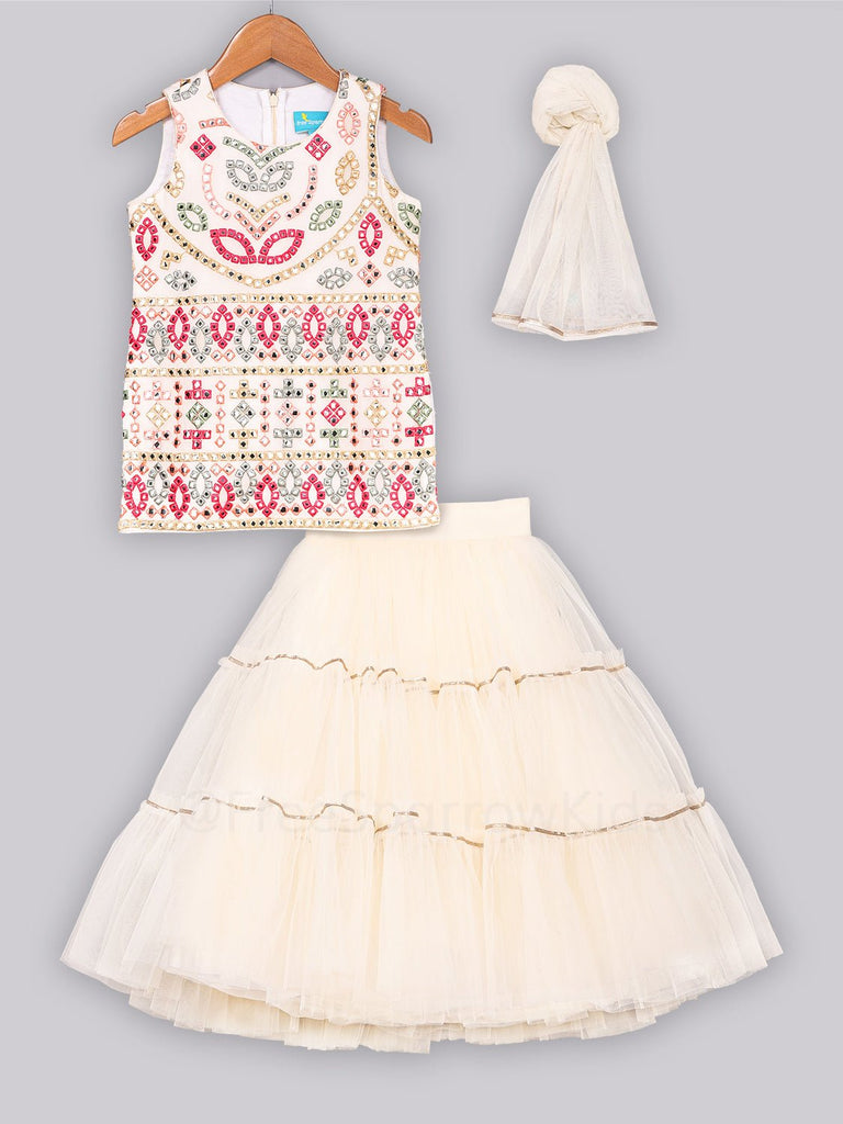 Dove Lehenga SetLEHENGAFREE SPARROW