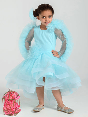 Floral Ruffle Dress With Hair ClipDressFREE SPARROW