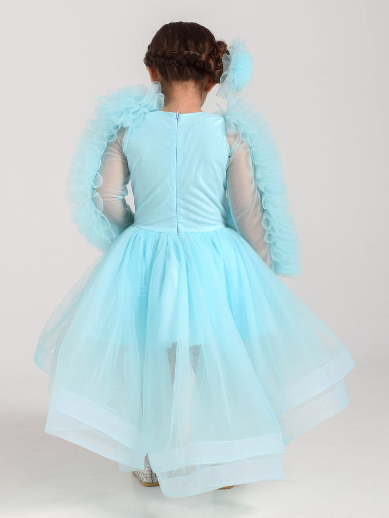 Floral Ruffle Dress With Hair ClipDressFREE SPARROW