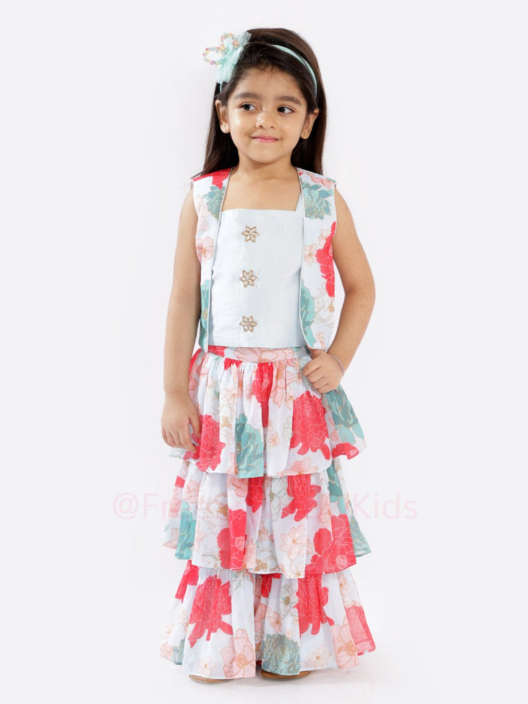 Floral Splash Sharara SetSHARARAFREE SPARROW