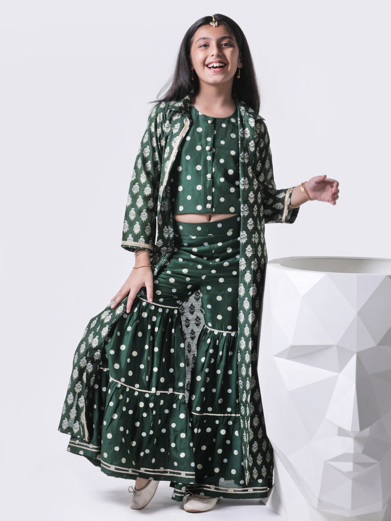 Forest Jacket Sharara SetSHARARAFREE SPARROW