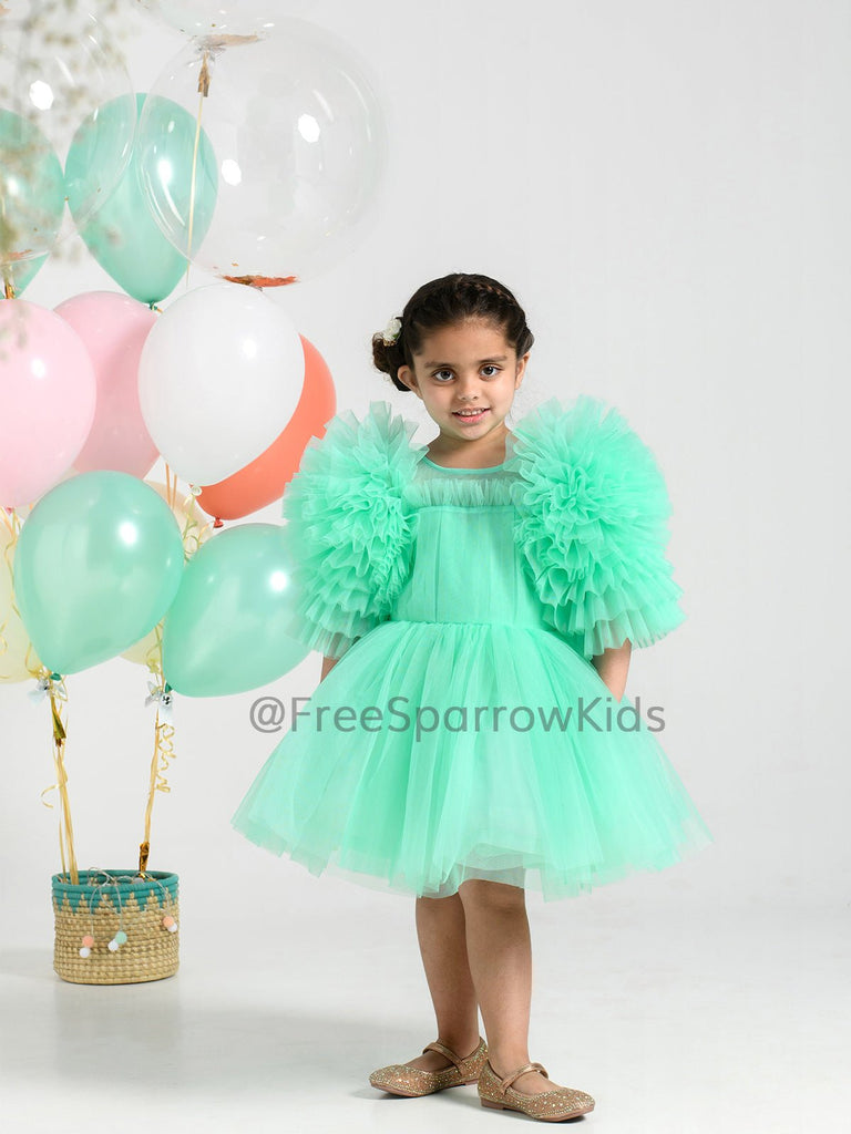 French Mint Dress With Hair ClipDressFREE SPARROW