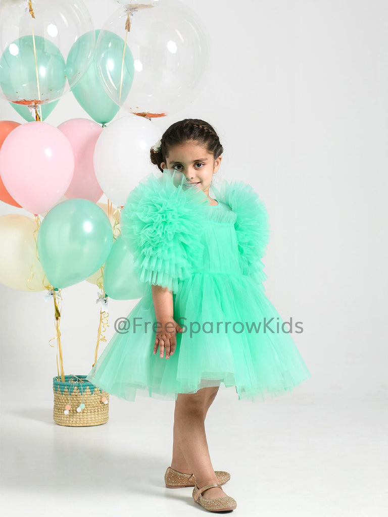 French Mint Dress With Hair ClipDressFREE SPARROW