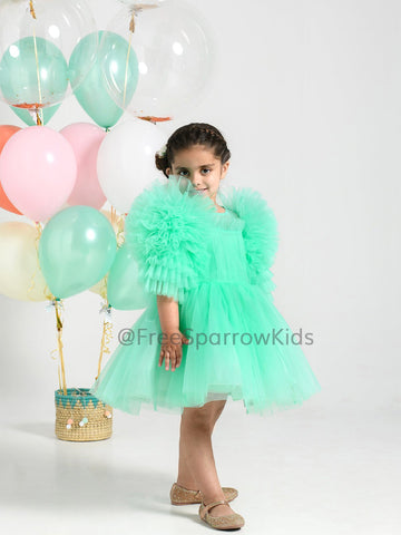 French Mint Dress With Hair ClipDressFREE SPARROW