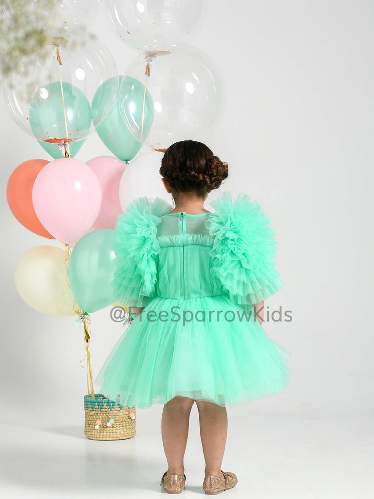 French Mint Dress With Hair ClipDressFREE SPARROW
