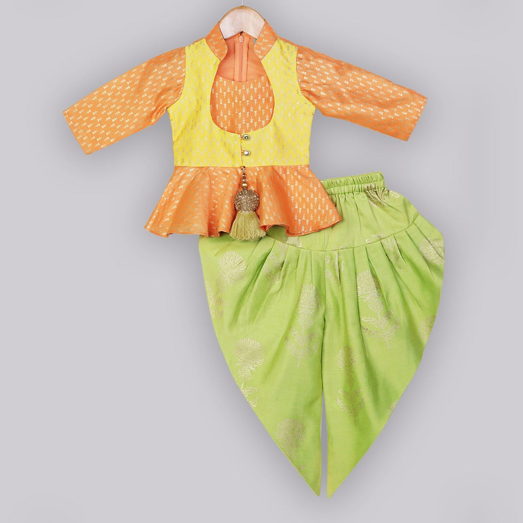 Halloween Glow Peplum Top Dhoti SetDhoti setFREE SPARROW