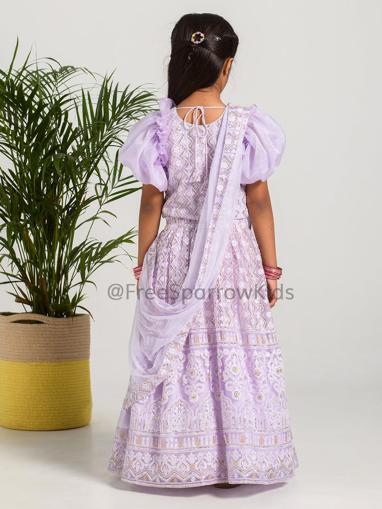Lavender Bloom Lehenga SetLEHENGAFREE SPARROW