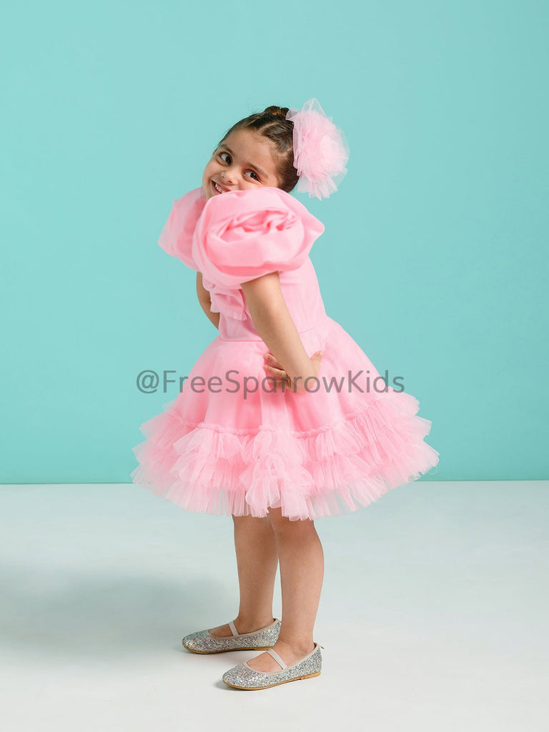 Luxe Rose Dress With Hair ClipDressFREE SPARROW