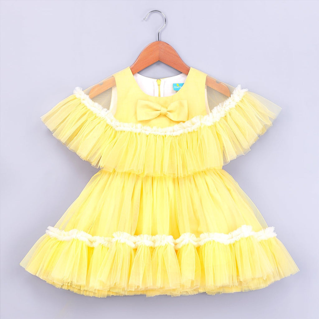 Magical Yellow Cape DressDressFREE SPARROW