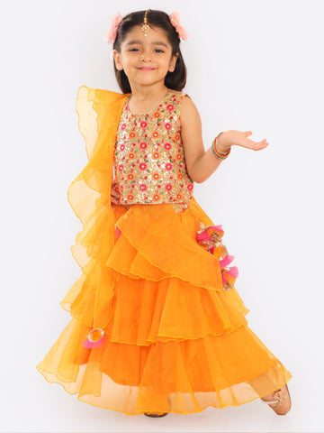 Marigold Charmer Lehenga SetLEHENGAFREE SPARROW
