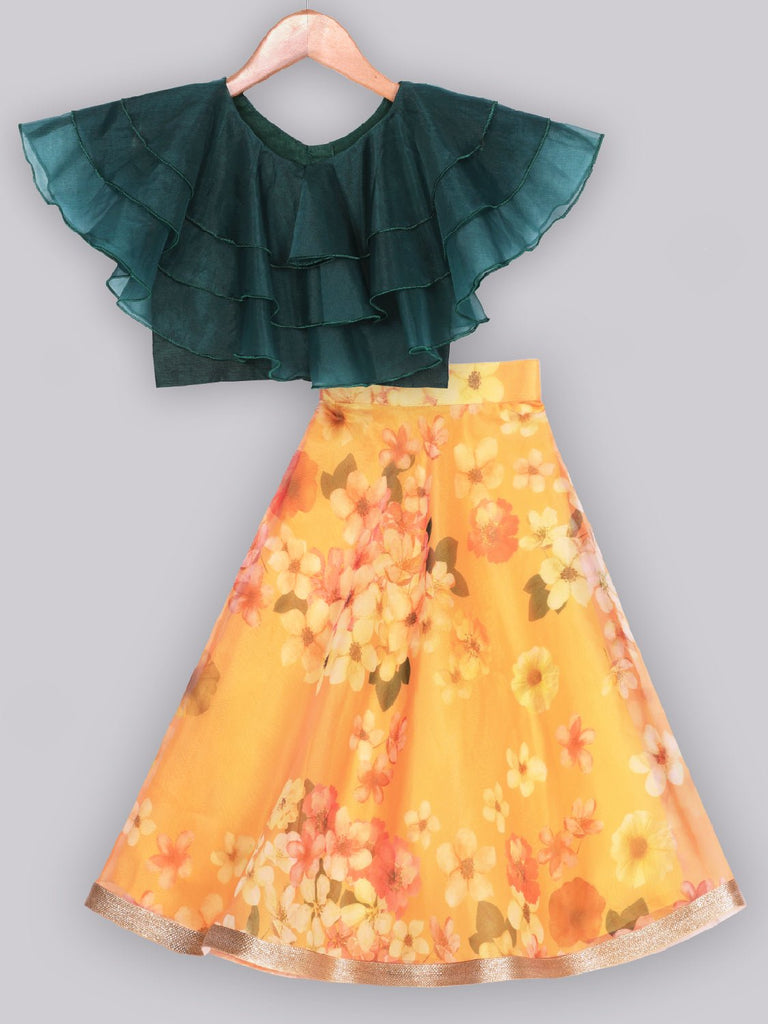Meera Orange Lehenga SetLehenga CholiFREE SPARROW