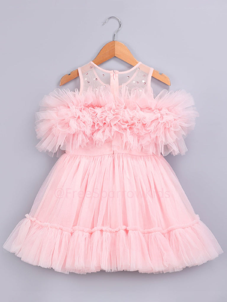 Misty Pink Dress With Hair ClipDressFREE SPARROW