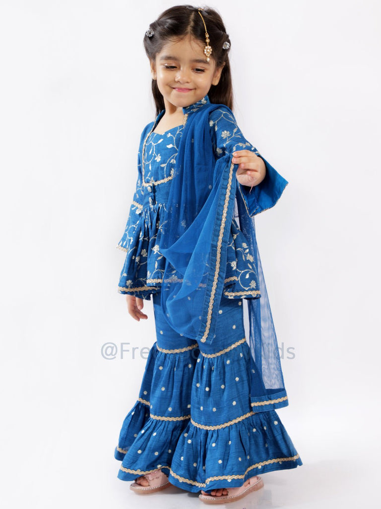 Ocean Breeze Sharara SetSHARARAFREE SPARROW