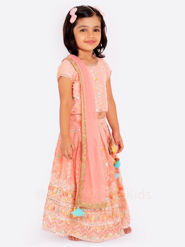 Peach Pudding Lehenga SetLEHENGAFREE SPARROW