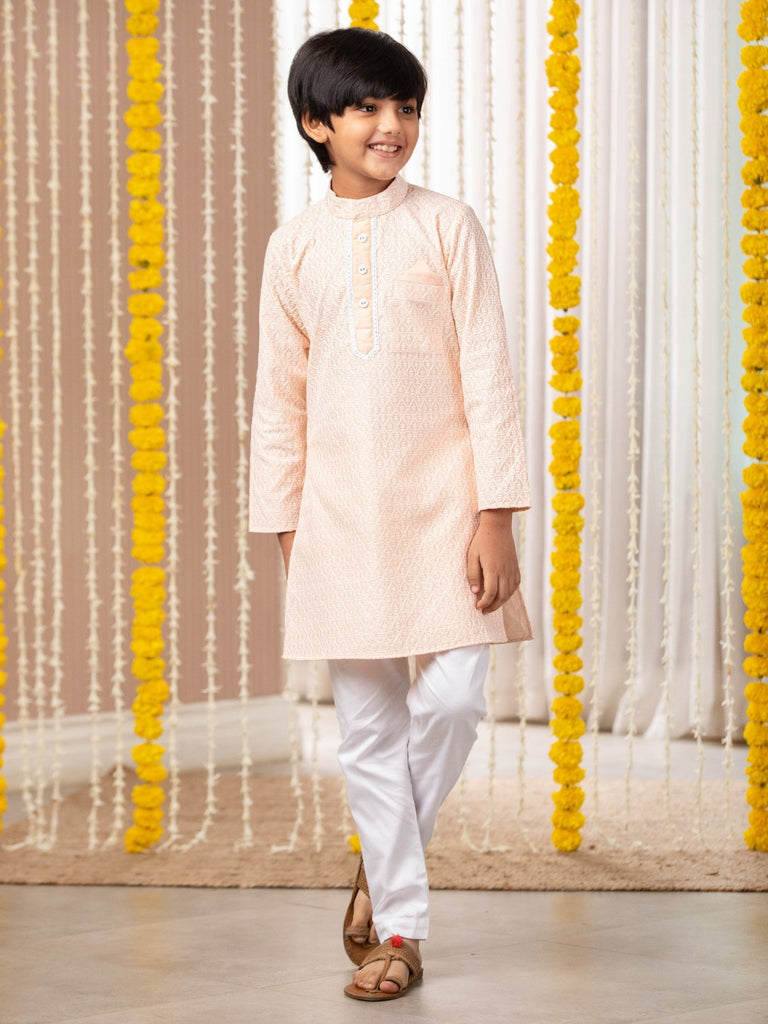 Peach Rose Kurta SetKURTA SETFREE SPARROW